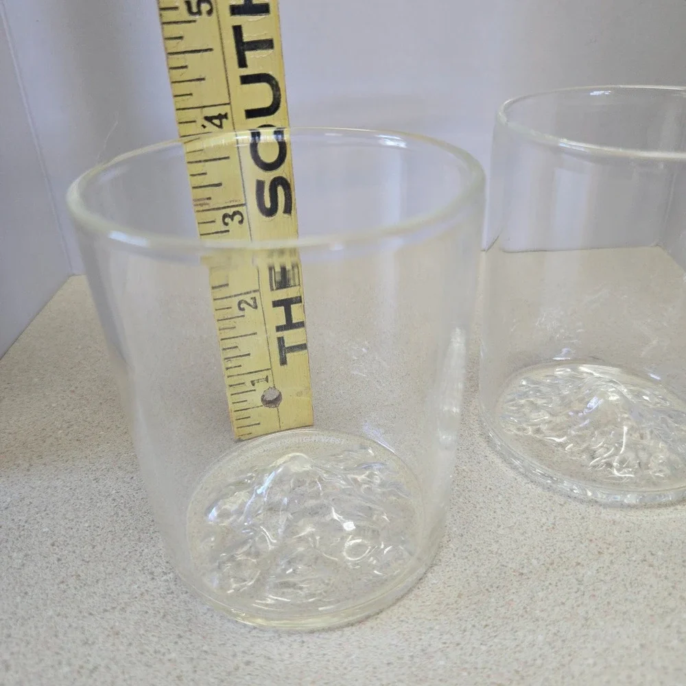 Huckberry x‎ High West Whiskey Rocks Glass Set of 2 Barware Clear Mountain Range